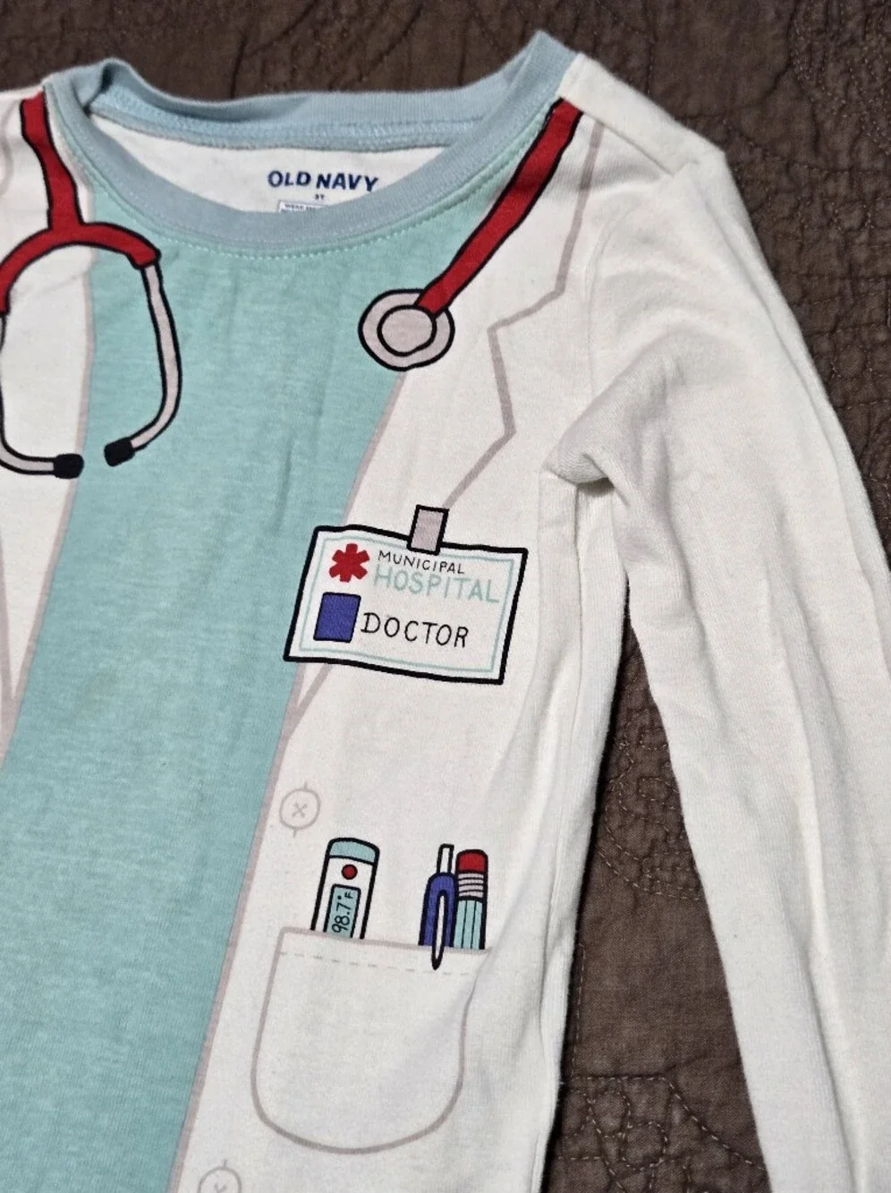 Doctor Costume Pajama Top, toddler kids 3T